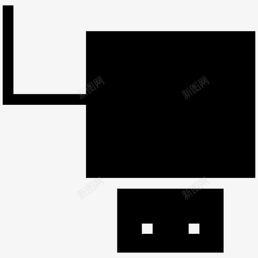 usb端口电子设备实心图标svg_新图网 https://ixintu.com usb端口 电子设备实心图标