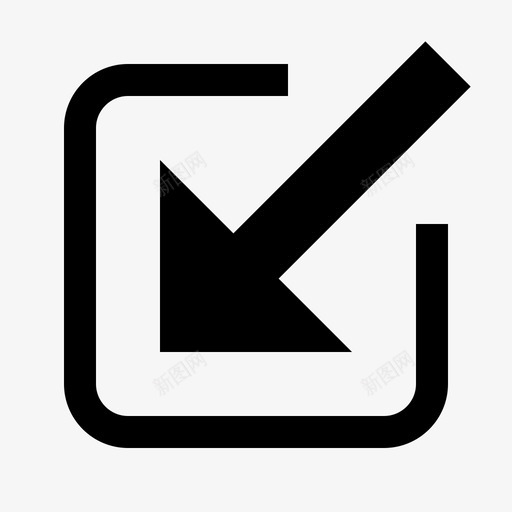 导入获取发送图标svg_新图网 https://ixintu.com 内部 发送 导入 接收 箭头 获取 转到