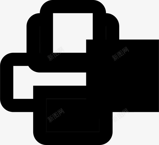 打印机纸张输出图标svg_新图网 https://ixintu.com 发送到 喷墨 导出 打印机 文件 文档 纸张 输出