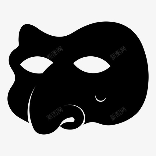普契内拉面具戏剧面具那不勒斯图标svg_新图网 https://ixintu.com 剧院面具 幻影面具 恐怖面具 戏剧面具 普契内拉面具 那不勒斯