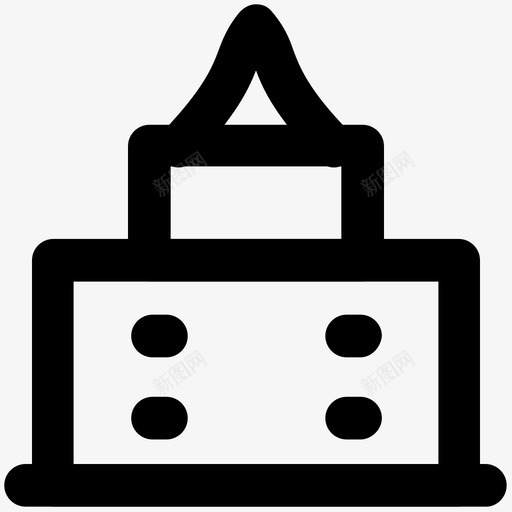 庙宇建筑和家具加粗线条图标svg_新图网 https://ixintu.com 庙宇 建筑和家具加粗线条图标