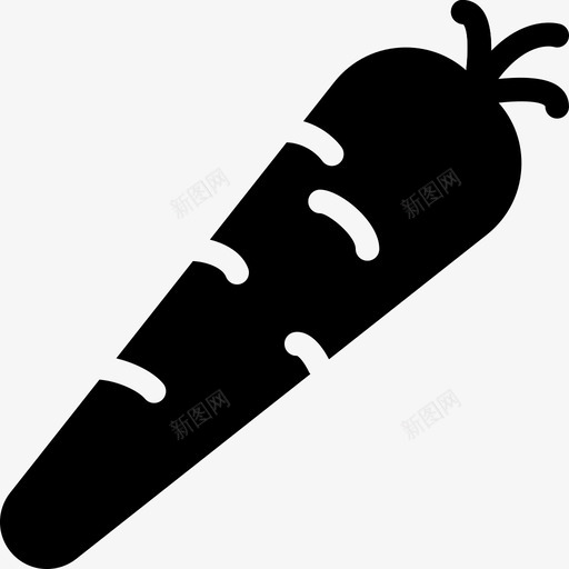 胡萝卜食物花园图标svg_新图网 https://ixintu.com 健康 根 橘子 胡萝卜 花园 蔬菜 食物 食物固体图标