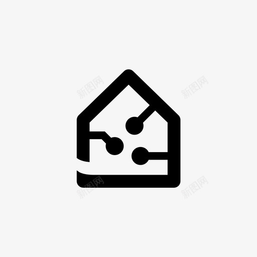 房屋智能房间图标svg_新图网 https://ixintu.com 住宅 屋顶 房屋 房间 抵押贷款 智能 智能家居 电子 电路 购买