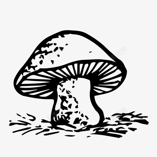 蘑菇好蘑菇蔬菜图标svg_新图网 https://ixintu.com 好蘑菇 树蘑菇 水果蔬菜手工制作时髦复古风格 蔬菜 蘑菇 黑蘑菇