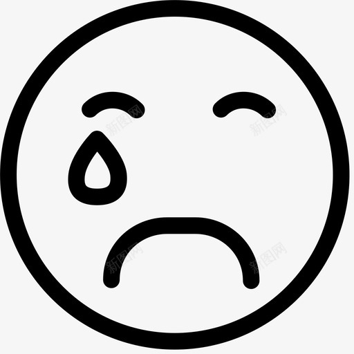 表情哭脸图标svg_新图网 https://ixintu.com 哭 悲伤 斜视 皱眉 眼泪 笑脸 脸 表情
