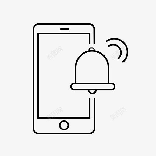 通知警报注意图标svg_新图网 https://ixintu.com 呼叫 噪音 推送 数字图标 注意 警报 设备 通知