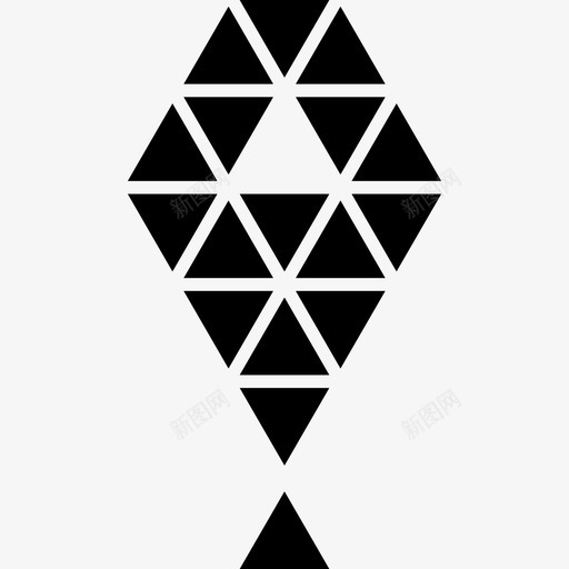 多边形风筝形状图标svg_新图网 https://ixintu.com 多边形风筝 形状