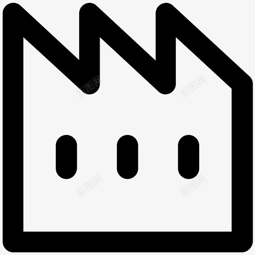 工厂工业粗体线图标svg_新图网 https://ixintu.com 工业粗体线图标 工厂