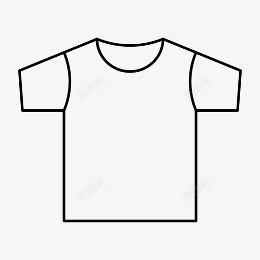 t恤服装形状图标svg_新图网 https://ixintu.com t型 t恤 形状 服装 男士