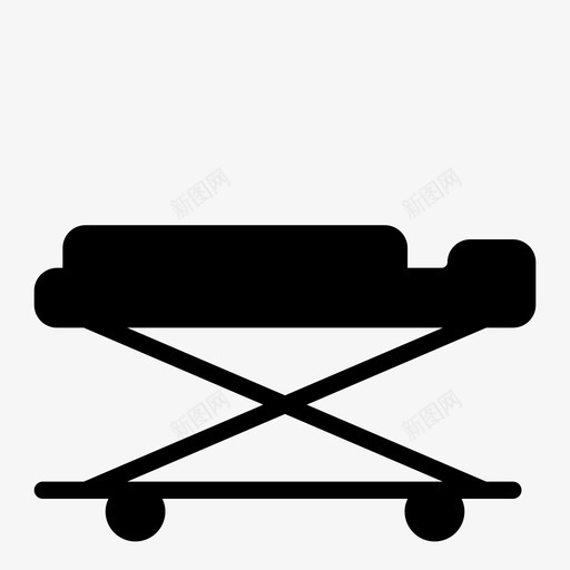 轮床推病人图标svg_新图网 https://ixintu.com 医生 医疗 医院 护士 推 救护车 病人 诊所 轮床