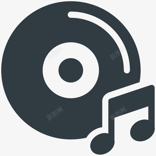 音乐cd多媒体酷标图标svg_新图网 https://ixintu.com 多媒体酷矢量图标 音乐cd