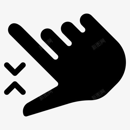缩小查看搜索图标svg_新图网 https://ixintu.com 屏幕 搜索 放大镜 查看 缩小 触摸手势实心图标 调整 调整大小