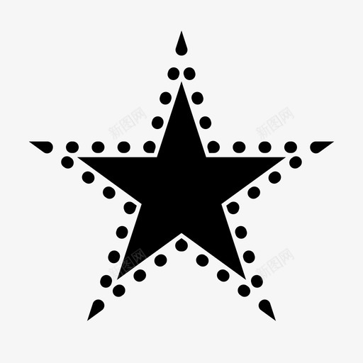 星5霓虹灯线性图标svg_新图网 https://ixintu.com dashdot jetsons 几何 发光 明亮发光 星5 星星 条形 点 线性 霓虹灯