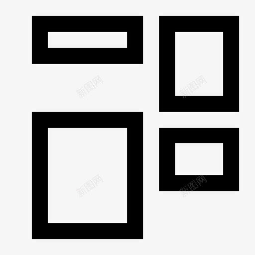 布局形状行图标svg_新图网 https://ixintu.com 中心 中间 列 右 图片 布局 形状 排列 框架 编辑器用户界面 行 调整