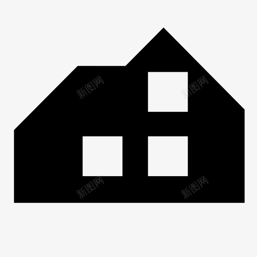 豪宅大的建筑物图标svg_新图网 https://ixintu.com 大的 宫殿 家 巨大的 建筑物 房子 窗户 豪宅