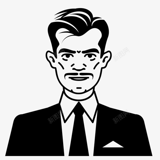 男人领带西装图标svg_新图网 https://ixintu.com 人 商人 工人 材料 男人 老板 西装 领带