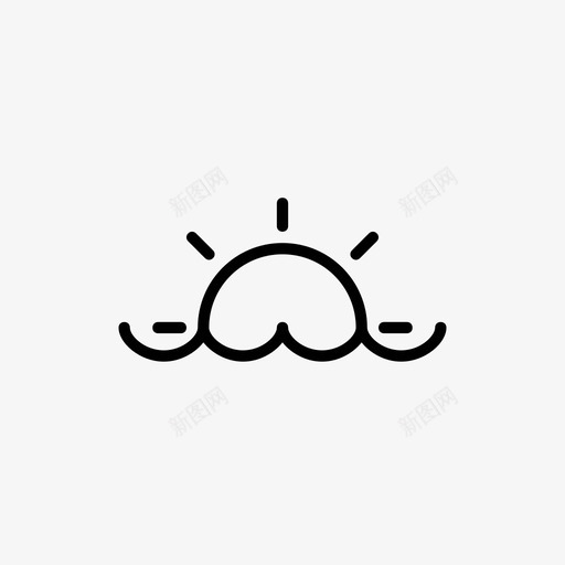 海滩日落夏天天空图标svg_新图网 https://ixintu.com 夏天 大海 天空 度假 放松 浪漫 海洋 海滩日落 自然 航海