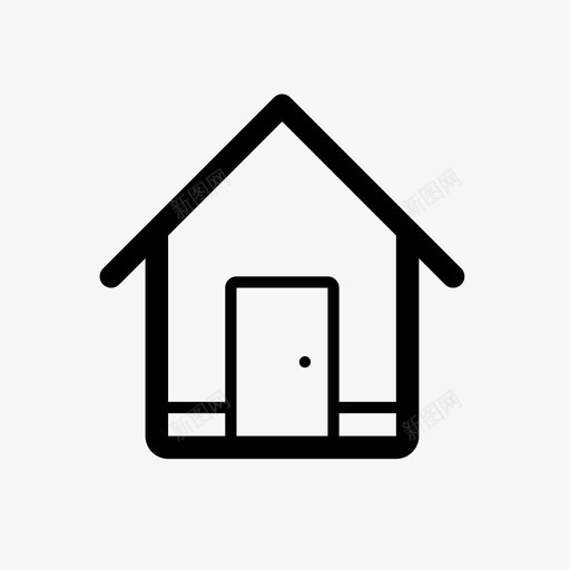 房子家屋顶图标svg_新图网 https://ixintu.com 保险箱 圆形 家 屋顶 房子 温暖 顶部