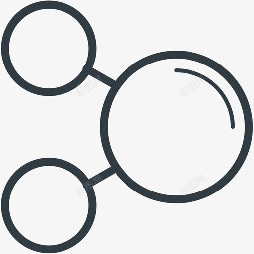 分子结构科学技术线图标svg_新图网 https://ixintu.com 分子结构 科学技术矢量线图标