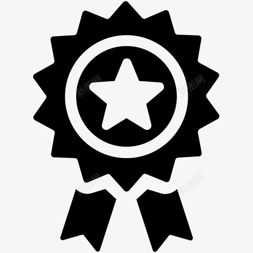 奖励明星丝带图标svg_新图网 https://ixintu.com 丝带 商业搜索引擎优化第四卷 奖励 庆祝 快乐 明星 胜利 蓝色 质量 高级