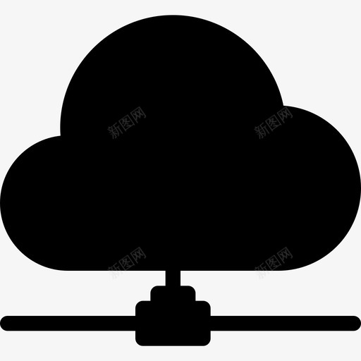 云网络存储服务器图标svg_新图网 https://ixintu.com 下载 云网络 存储 服务器 流 网络实心图标 远程 连接 通信