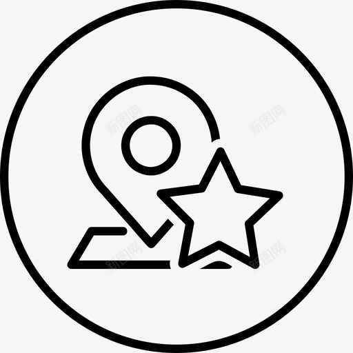 最喜欢的位置位置和引脚圆线图标svg_新图网 https://ixintu.com 位置和引脚圆线 最喜欢的位置