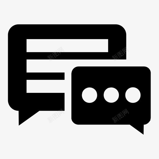 交谈留言闲聊图标svg_新图网 https://ixintu.com 交谈 泡泡 留言 聊天 讨论 赶上 闲聊