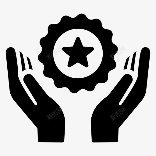品质明星优质图标svg_新图网 https://ixintu.com 优质 关怀 创造 品质 善良 培育 奖励 明星 社区 顶级