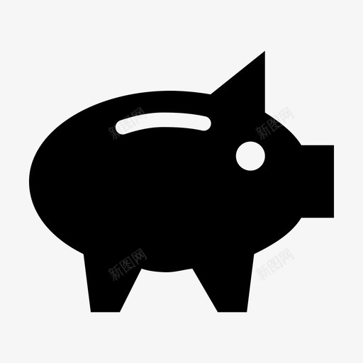 存钱罐财富钱图标svg_新图网 https://ixintu.com 储蓄 存钱罐 投资 现金 硬币 财富 货币 钱