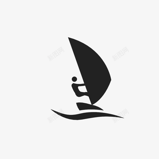 风帆冲浪运动海上图标svg_新图网 https://ixintu.com 岛屿 户外 沙滩 活动 海上 海洋 海滩 游泳 运动 风帆冲浪