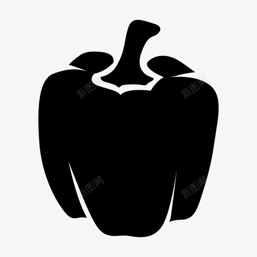 甜椒蔬菜沙拉图标svg_新图网 https://ixintu.com 保健食品 松脆 植物 沙拉 甜椒 绿色 蔬菜