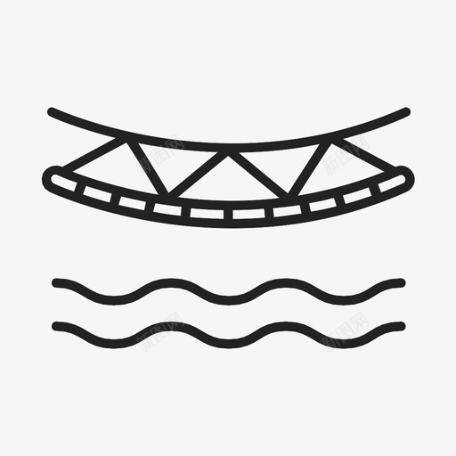 索桥害怕河图标svg_新图网 https://ixintu.com hold 害怕 森林 水 河 索桥 老 露营