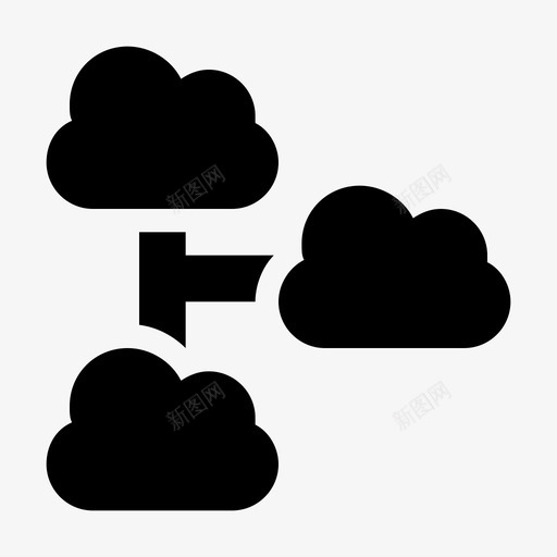 云网络补充服务器云图标svg_新图网 https://ixintu.com 云数据技术素材设计图标 云网络 云计算 克隆 广域 放大 服务器云 组建 网络共享 网络托管 补充