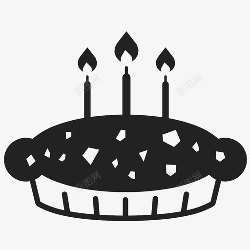 生日蛋糕派聚会图标svg_新图网 https://ixintu.com 庆祝 快乐 派 生日蛋糕 礼物 糖霜 聚会 蜡烛 装饰