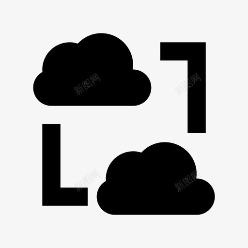云共享统一技术图标svg_新图网 https://ixintu.com 云共享 云网络 云计算 协作 存储 技术 数据存储材料设计图标 社交媒体 统一 联合 连接