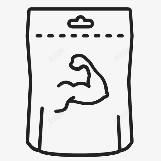 蛋白质袋乳清补充剂图标svg_新图网 https://ixintu.com 乳清 健美 健身 粉末 肌肉 蛋白质袋 补充剂 饮料