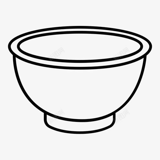 碗容器混合图标svg_新图网 https://ixintu.com 厨房用具 厨房用具轮廓 容器 宽 干燥 时尚 沿 混合 碗 蛋糕 食物