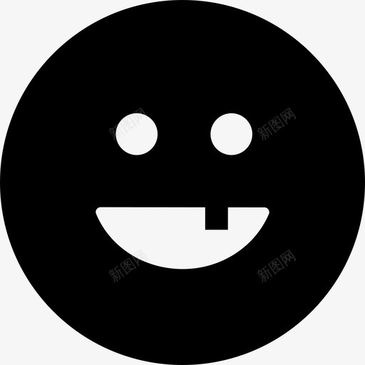 快乐表情与一颗牙界面情绪充满图标svg_新图网 https://ixintu.com 快乐表情与一颗牙 情绪充满 界面