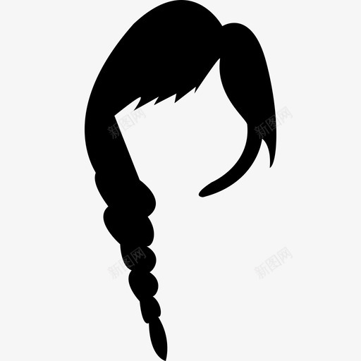 女性长发造型发廊图标svg_新图网 https://ixintu.com 发廊 女性长发 造型