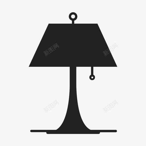 台灯床头灯图标svg_新图网 https://ixintu.com 台灯 床头 灯 灯罩