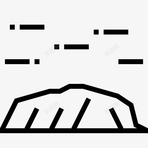 艾尔岩石头砂岩图标svg_新图网 https://ixintu.com 乌鲁鲁 名胜古迹 地层 沙漠 洞穴 澳大利亚 石头 砂岩 艾尔岩