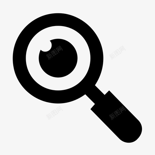 放大镜教育和学校材料标图标svg_新图网 https://ixintu.com 放大镜 教育和学校材料设计图标