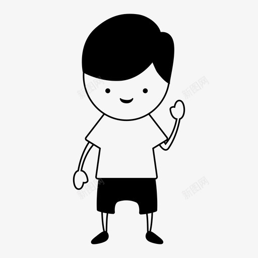挥手恳求手图标svg_新图网 https://ixintu.com 伙计 你好 只是个男孩 可爱 善良 恳求 手 挥手 有同情心 男人