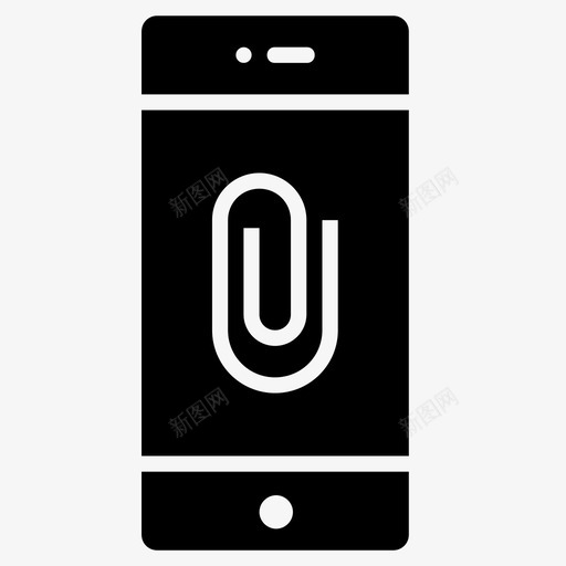 附加粘贴应用图标svg_新图网 https://ixintu.com pin 包括 发送 回形针 应用 校对 电子邮件 移动和服务第1卷实心 粘贴 附加