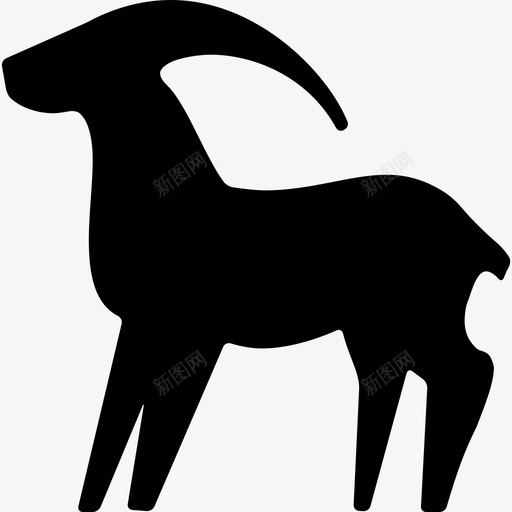 摩羯座黑色星座动物空间图标svg_新图网 https://ixintu.com 动物 摩羯座黑色星座 空间图标