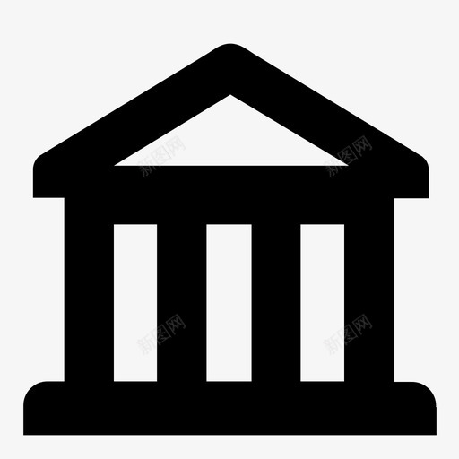 银行建筑专栏图标svg_新图网 https://ixintu.com 专栏 办公室 建筑 研究所 经济学 金融 银行
