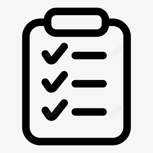 检查表记号信号图标svg_新图网 https://ixintu.com 信号 剪贴板 加号 大纲用户界面 报告 更多 检查表 联合 记号