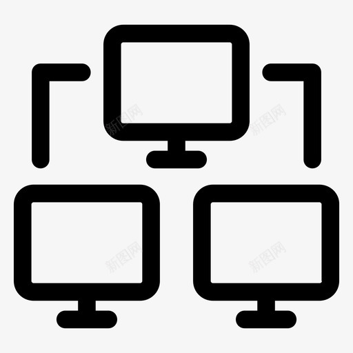 连接系统监控图标svg_新图网 https://ixintu.com wifi 技术线图标 桌面 电子 电缆 监控 系统 设备 连接 链接