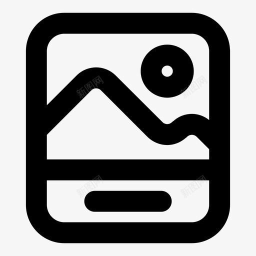 宝丽来照片图标svg_新图网 https://ixintu.com 图像 图片 天 太阳 宝丽来 山川 摄影轮廓粗体 照片 相框 瞬间 风景