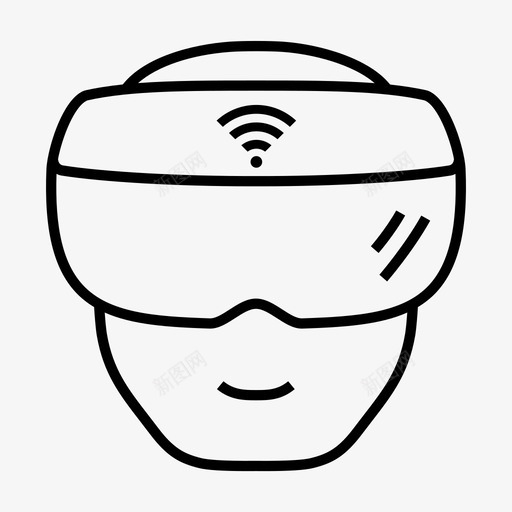 虚拟眼镜虚拟现实图标svg_新图网 https://ixintu.com 虚拟现实 虚拟眼镜